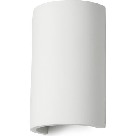 Litecraft Vane Wall Light Plaster Up & Down Curved Indoor Fitting - White (1/5)