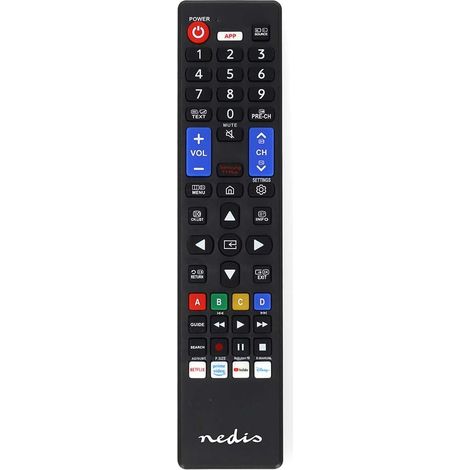 Control remoto de repuesto compatible con samsung preprogramado 1 unidad boton amazon prime disney - boton netflix boton youtube infrarrojos negro (1/2)