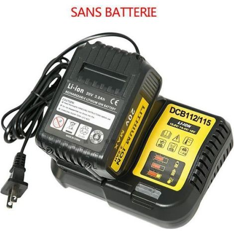 Chargeur pour Dewalt 12V-20V - Dewalt - DCB105 - Batterie Li-ion - Compatibilité élevée Multicolore CHARGEUR DE BATTERIE (1/4)