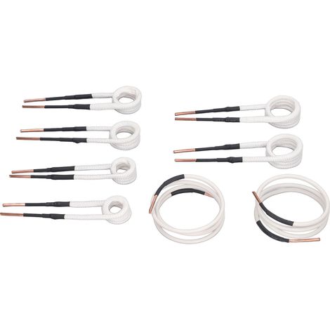 Kit de 8 bobines chauffantes à induction, noyau en laiton de 3 mm, 4 types différents, pour le démontage de boulons et d'écrous. (1/5)