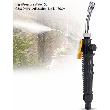 Pistola per irrigazione ad alta pressione Toivize G3/8 DN10 - Ugello regolabile - 30 cm - Metallo e plastica - Giardino, lavaggio auto, climatizzazione (1/4)