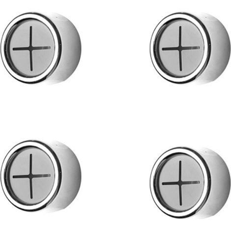 Support Accroche Serviette Rond - Fixation Adhésive Sans Perçage - ABS Écologique - Pour Salle De Bain Cuisine Extérieur - Lot De 4 (1/5)