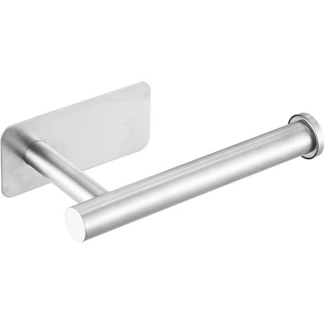 SIENTICE Wandmontierter Toilettenpapierhalter, Papierhandtuchhalter ohne Löcher, mit quadratischer Klebebasis [Silber 16 cm] Papierhandtuchhalter (1/4)