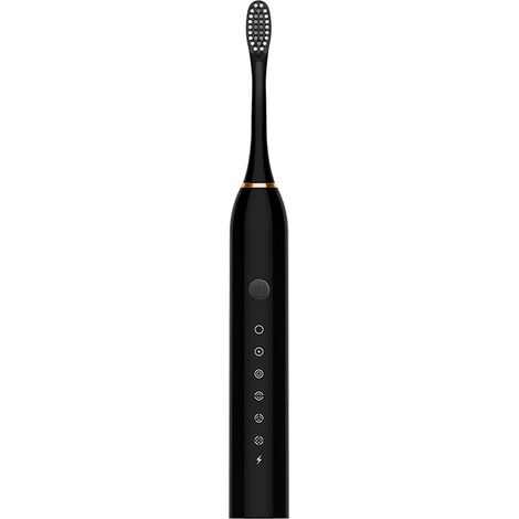 Brosse à dents électrique pour adultes, rechargeable, 6 modes au choix, IPX7, chargement USB, brosse à dents électrique ultrasonique avec minuteur intégré de 2 minutes