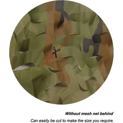 Großes Militär-Tarnnetz – Ideal für Jagd, Schatten, Tarnung, Dekoration, Sonnenschirm, Terrassen-Sonnenschutz – 1,53 m (1/3)