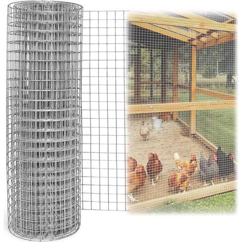 TrAdE Shop Traesio - Set 3pz Rete Metallica Zincata 1x3mt Recinzione Protezione Alberi Giardino Animali 020249 - (1/5)