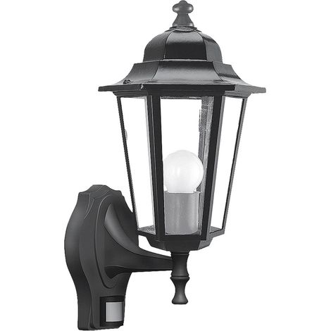 Applique esterna classica con sensore E27 nera Velence (1/3)