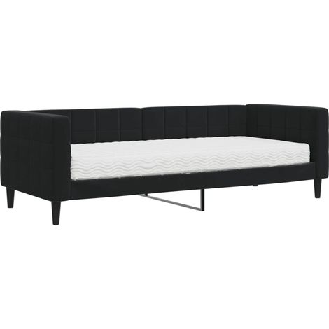 Maison Exclusive - Divano Letto con Materasso Nero 80x200 cm in Velluto