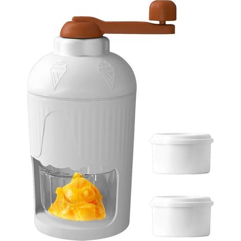 Gelatiera manuale, macchina per gelato per gelato raschiato a mano, frullatore portatile per frullati e creme, macchina per ghiaccio tritato con ciotola, per cucina, Pic (1/5)