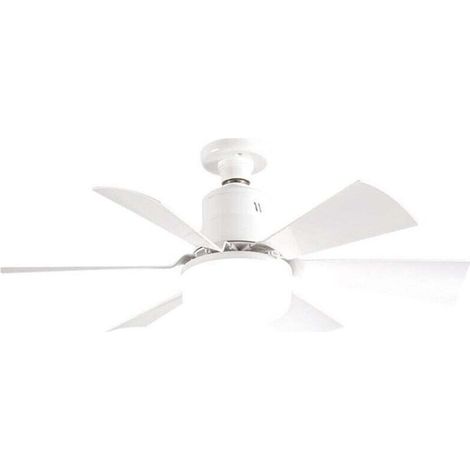 Petit ventilateur de plafond LED, abat-jour plat 40W, ventilateur carré, petit ventilateur télécommandé à 6 pales(hors plafond suspendu) (1/4)