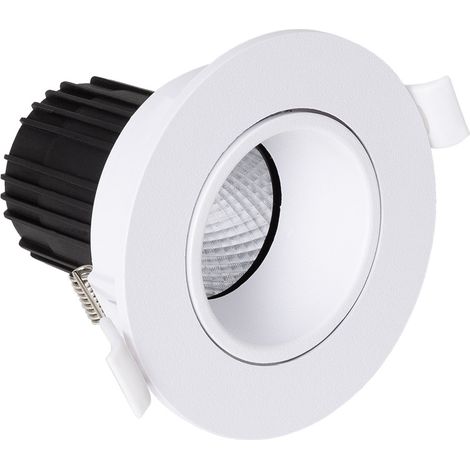 Downlight Rond Inclinable LED 9 W Coupe Ø 75 mm 2700K Blanc Blanc chaud (1/2)