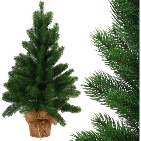 Albero di Natale artificiale Goliath Filip con base, altezza 50 cm, colore verde, prodotto in Polonia