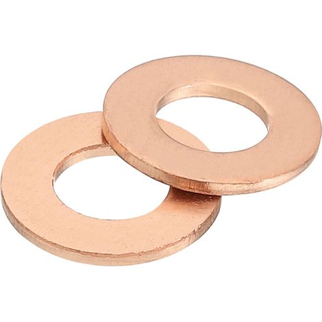 M6 Rondelle Plate, 25 Pcs Rondelles Plates à Anneau en Cuivre 12mm OD Joint d'Étanchéité en Métal pour Vis, Boulons, Écrous (1/5)