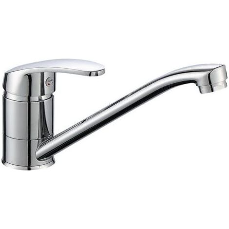 Robinet mitigeur d'évier de cuisine – Robinet de caravane basse pression avec bec pivotant à 360°, design monobloc à levier unique pour cuisine, bar et utilitaire-Robinet à eau froide uniquem (1/4)