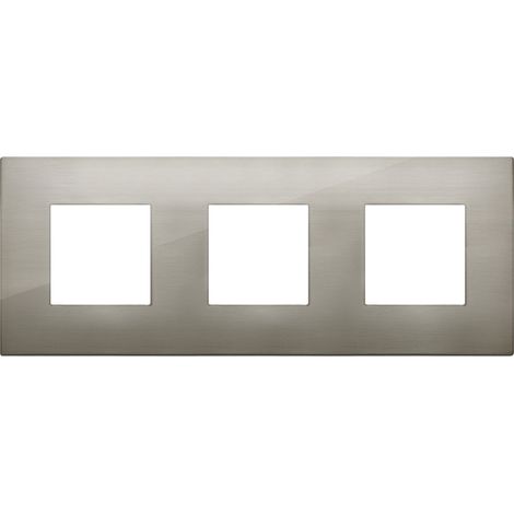 VIMAR - 19644.08 Placa 6M (2+2+2)int71 CL acero cepillado