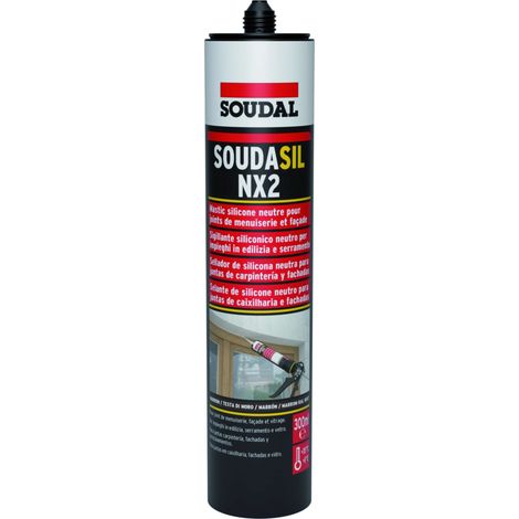Soudal SILICONE NEUTRO PER EDILIZIA ''SOUDASIL NX2'' ml. 300 - Bianco - 12 pezzi