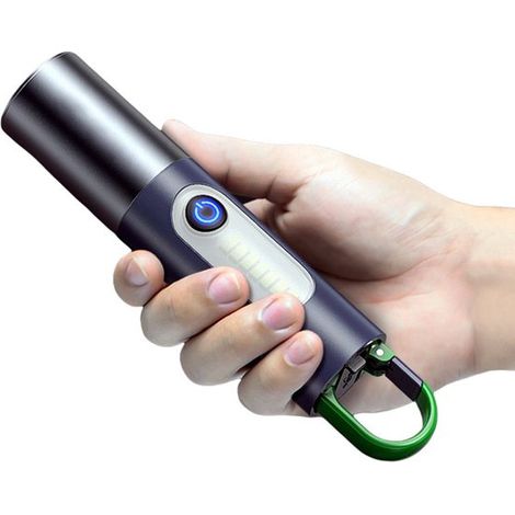 Torcia potente, lampada da campeggio multifunzionale, portatile, mini laser bianco, luce da lavoro (1/5)