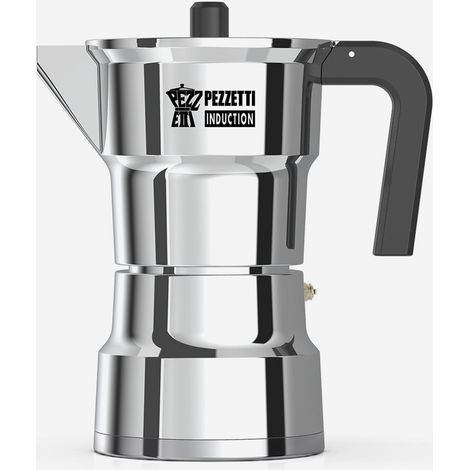 Cafetera moka de aluminio para inducción de 6 tazas Solidespress