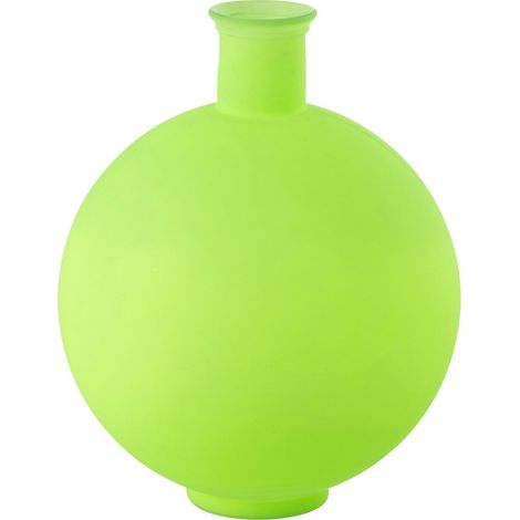 Vase boule en verre vert néon design contemporain - Vert néon lumineux (1/2)