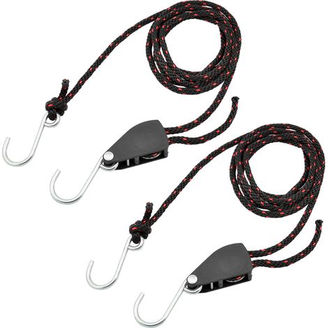 Sangles d'arrimage pour Kayak, 2 pièces, cordes de poulie à cliquet, cintre réglable, charge de travail jusqu'à 299,8 lb pour canoë et bateau (1/5)