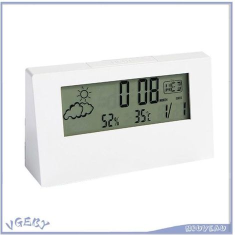 VGEBY horloge de bureau numérique Horloge d'alarme numérique Horloge de bureau transparent avec luminaire lit Noir Lumineux (1/5)