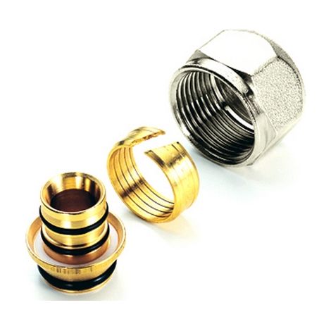 ADATTATORE PER TUBO MULTISTRATO NICHELATO- 26  x 3.0- TIEMM- pezzi 1