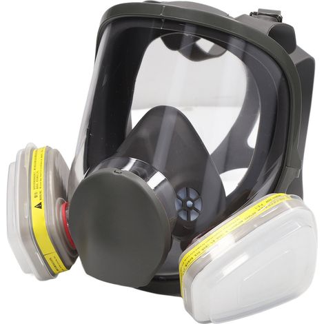 Masque respiratoire intégral réutilisable pour la protection contre les vapeurs organiques lors de la peinture et du soudage, avec 10 filtres en coton et une housse. Boîte à filtres n° 7 (1/5)