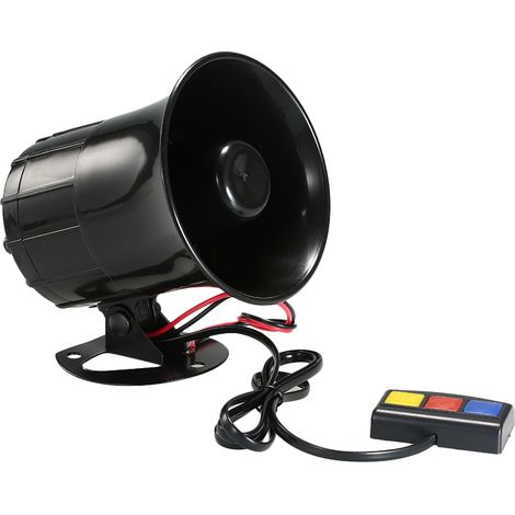 Bocina eléctrica potente de 12 V y 30 W - 3 sonidos, sirena de 105 dB para coche, camión, motocicleta, barco y SUV. (1/5)