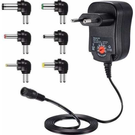 Adaptateur secteur universel 12W, transformateur de puissance 3V 4.5V 5V 6V 7.5V 9V et 12V DC 220V (1/4)