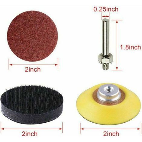 Disque Abrasif - 50 mm - Pour Ponceuse à Disque - 303 Pièces (1/4)