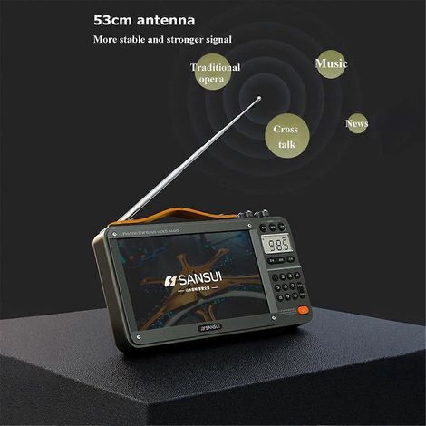F51 Video Radio Kabelloser Bluetooth-Lautsprecher Tragbar-Grau-- (1/5)
