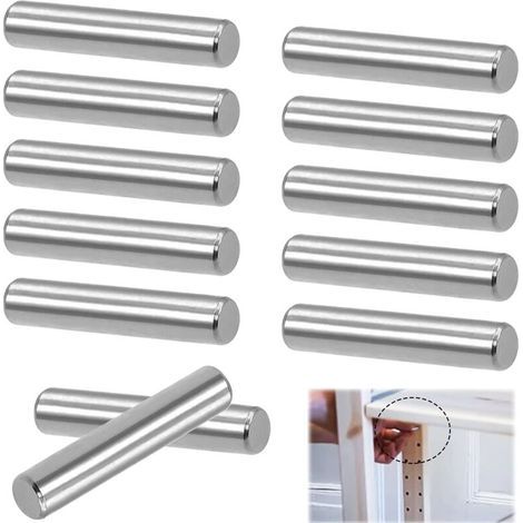 Lot de 12 goupilles cylindriques 6 x 40 mm en acier inoxydable 304 pour étagères (1/4)