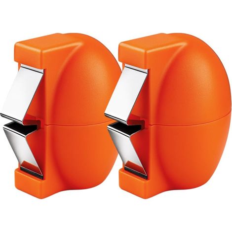 Ouvre-coquilles d'œufs 2026, casse-œufs multifonctionnel en acier inoxydable, séparateur d'œufs, éplucheur d'œufs crus et durs, ustensile de cuisine (orange, lot de 2) (1/5)