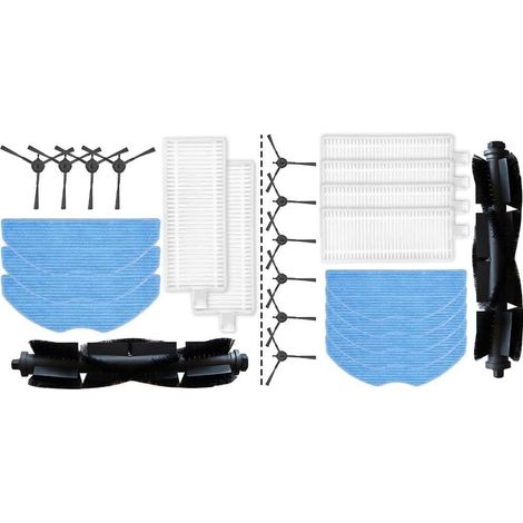 Kit di spazzole laterali per EZVIZ RE4 RE5 Plus, filtro in microfibra di nylon ad alta efficienza, per la pulizia degli angoli del pavimento in casa (1/4)