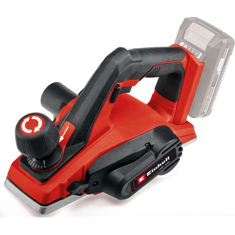 Einhell Rabot sans fil TE-PL 18/82 Li - Solo PXC (18V, Profondeur de passe jusqu’à 2 mm, arbre porte fers de grande dimension, patin de repos automatique) Livré sans Batterie ni Chargeur