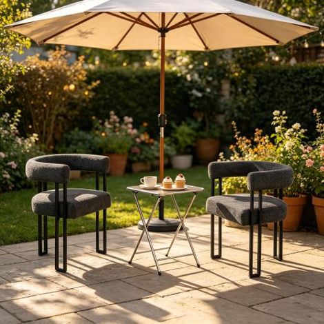 Assise confortable : fauteuil de salon doté d'un dossier et d'accoudoirs intégrés — idéal comme chaise de café, fauteuil de lecture ou siège de coiffeuse (vendu par lot de 2). (1/5)