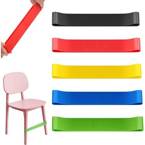 5 Bandes de Chaise Extensibles Colorées pour Enfants - Sangles Sensorielles Fidget (1/5)