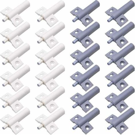 Amortiguador para puerta de cocina, 24 piezas, amortiguador para puerta de muebles, almohadillas para puerta de cocina, amortiguador de plástico, altamente reciclable, de alta resistencia, reduce el r (1/4)