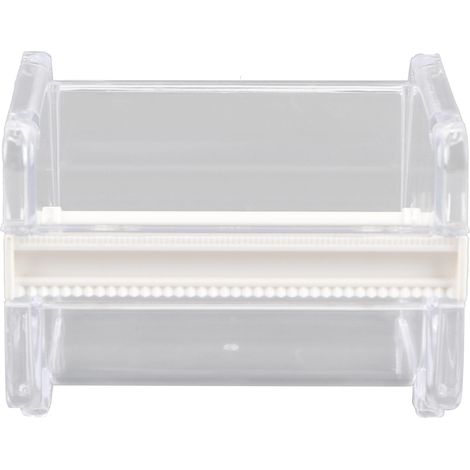 Distributeur de ruban adhésif transparent créatif avec coupeur pour bureau, blanc (1/5)