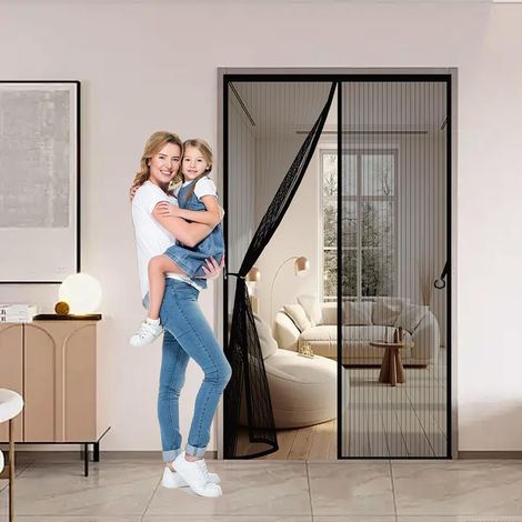 Moustiquaire Porte 100 x 150 cm Anti-Moustiques, Fermeture Automatique (1/5)