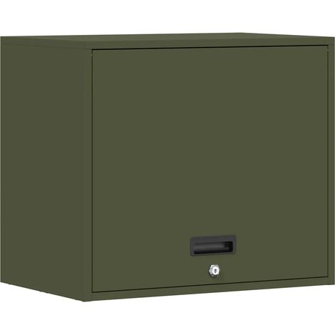 Armadio a muro chic minimalista per garage portaoggetti 60 x 40 x 53 cm in acciaio verde oliva 020052844