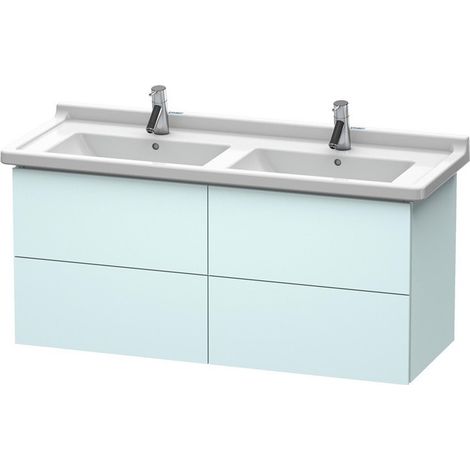 Meuble sous-vasque L-CUBE 469x1220x558mm Bleu clair mat