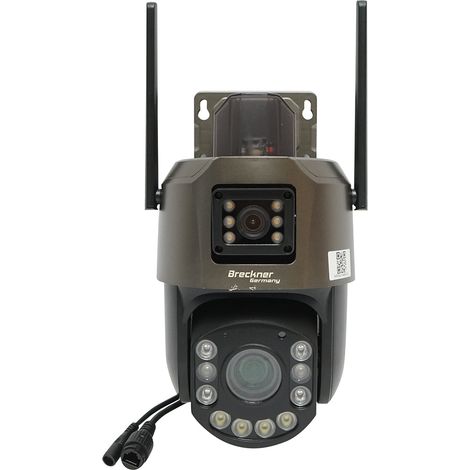 Telecamera di sorveglianza a doppia lente da 6 MP, Wi-Fi P2P, PTZ rotante a 360° con sensore di movimento, sirena, rilevamento persone e applicazione iCSee (1/5)