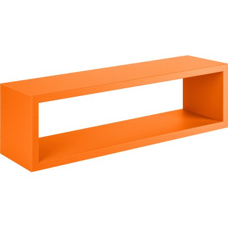 Mensola da Parete 60x18x15,5 cm in Fibra di Legno Regolo Arancio (1/4)