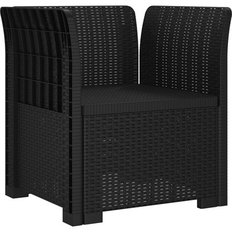 Poltrona a 1 Posto Aspetto Rattan PP Antracite vidaXL (1/4)