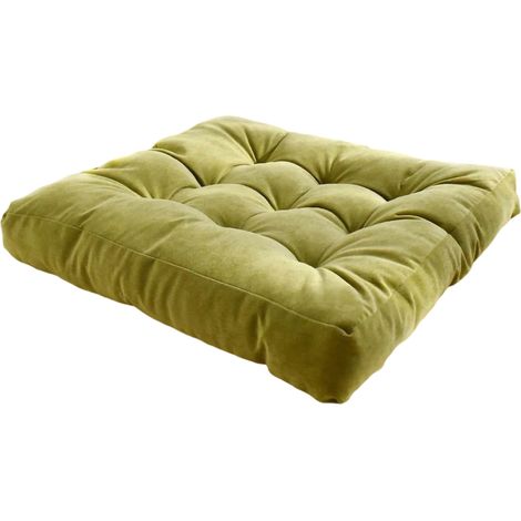1 Coussin de sol en velours côtelé, rembourrage coton, 55x55cm, pour salon et méditation(Troisième trimestre : août) (1/5)