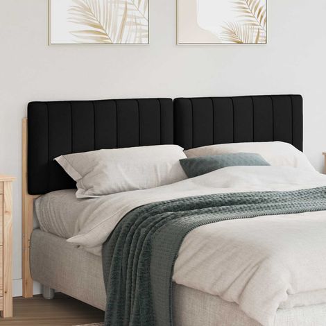 vidaXL Tête de lit capitonnée Marron et Noir 160 cm Pin massif