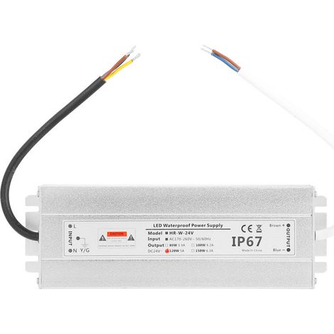royaluxe -Alimentation électrique pour bande lumineuse LED, 24V, 120W, 5a, étanche IP67, transformat de pilote LED (1/5)