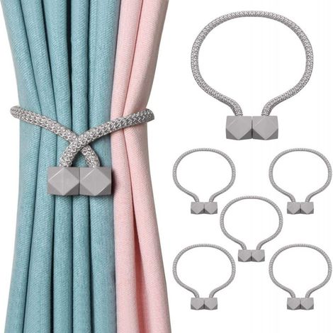 Pince À Rideaux Magnétique - 46 cm - Pour Rideaux De Chambre Voilages Et Douche - 6 Pièces (1/5)