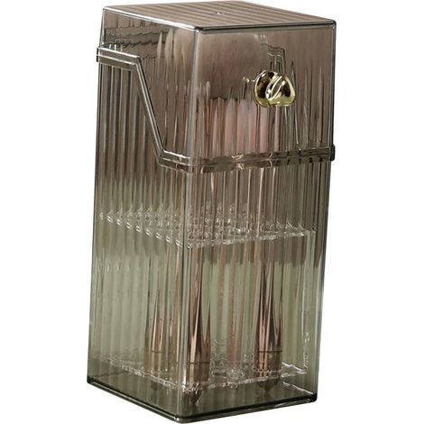 Aufbewahrungsbox für Make-up-Pinsel – Luxuriöser und leichter Make-up-Organizer – Schreibtischbox für Augenbrauenstifte, Puder und Rouge – Grau – Einheitsgröße (1/5)